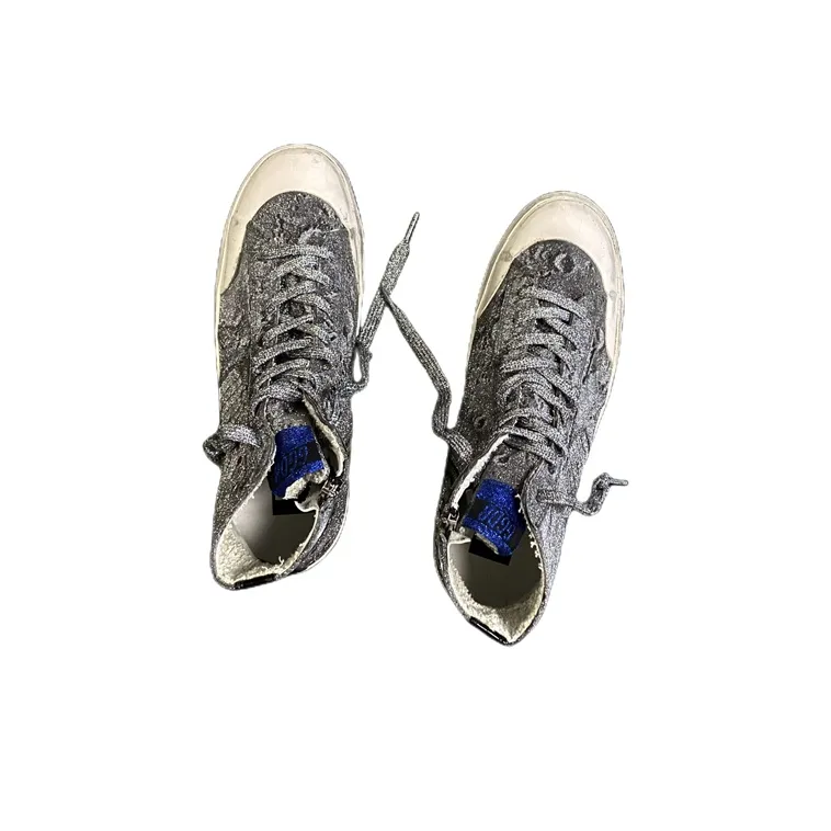 Golden Goose Stylish Skateboarding Shoes Men's Silver Moon Limited Edition-2