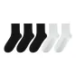 Thigh-High Socks Black 3+White 2