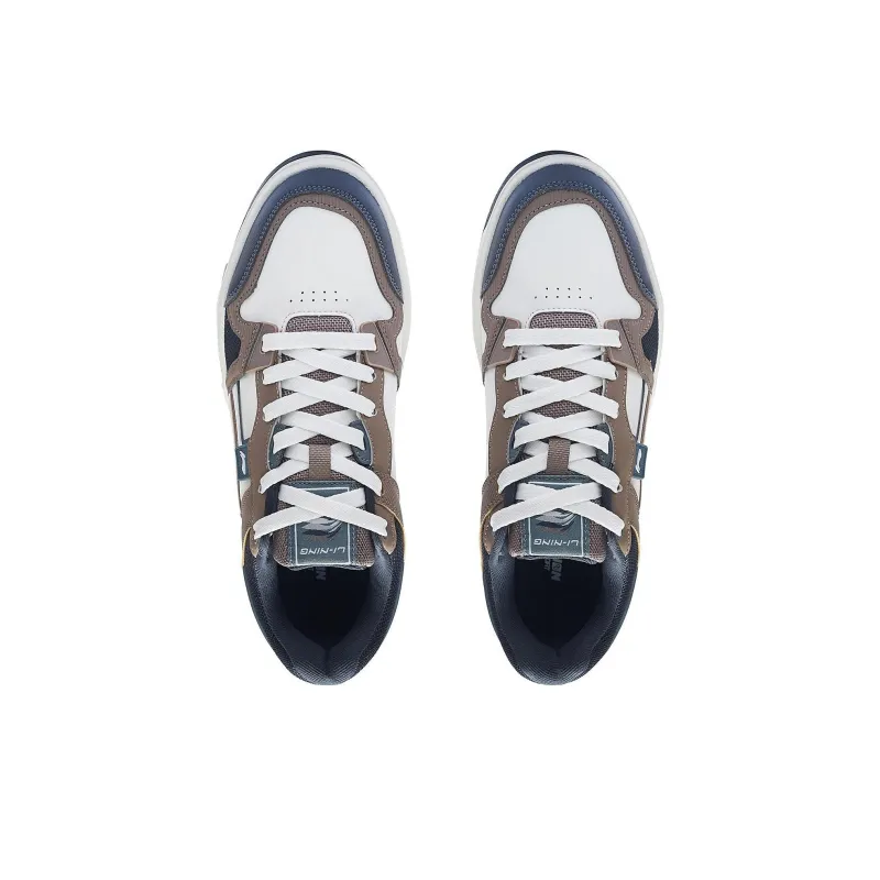 LiNing ACE V2 Wear Resistant Breathable Slip Resistant Low Top Skateboard Shoes Men's White Gray Black-3