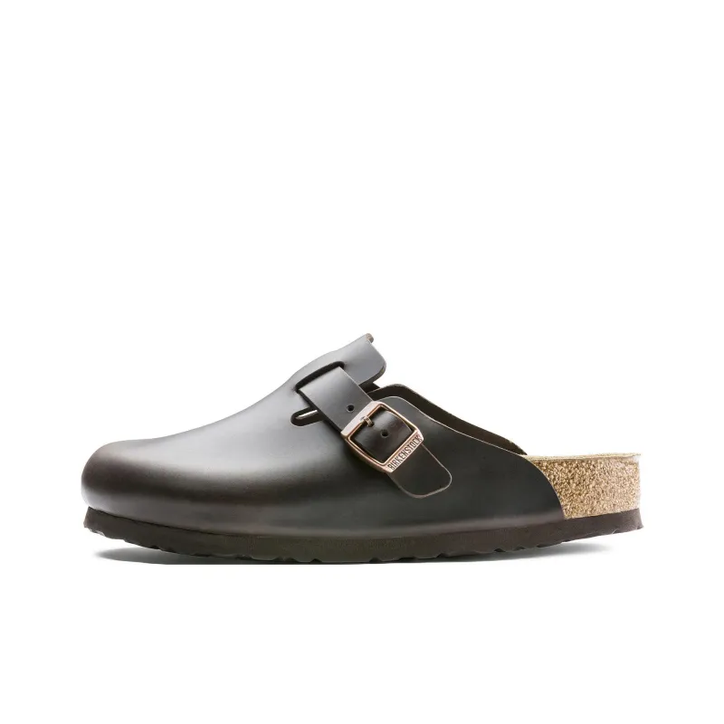 Birkenstock Boston Soft Footbed Smooth Leather Amalfi Testa Di Moro Brown-0