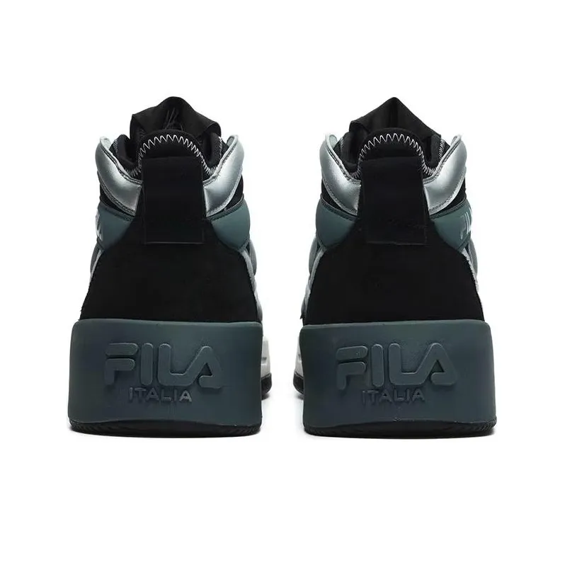 FILA Salto Wear Resistant Low Top Skateboard Shoes Men's Black-3
