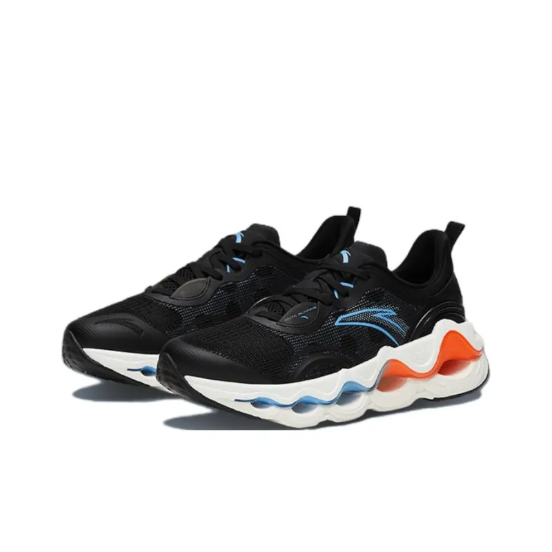 Anta Slip Resistant Low Top Running Shoes Men's Black-2