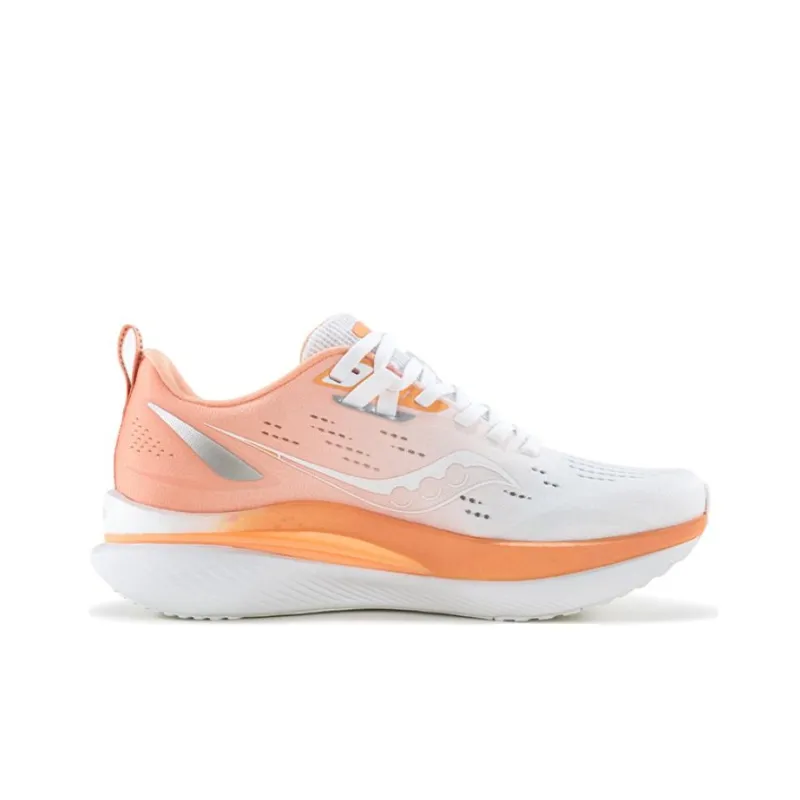 Saucony Cushioning, Slip Resistant, And Abrasion Resistant Low Top Running Shoes Women's White Pink-1