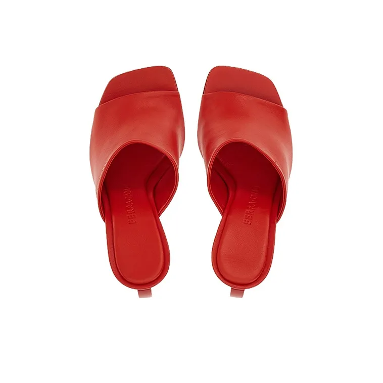 FERRAGAMO Astro 105mm Leather Mules-2