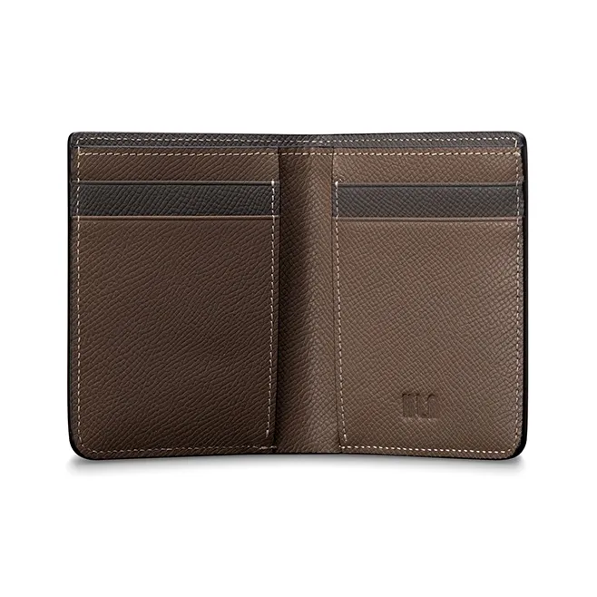 HLA Cow Leather Wallet Card Holder, Wallet, Wallet Men's Brown-2