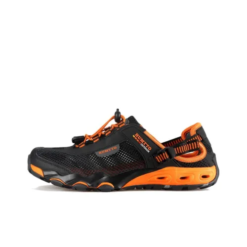 HUMTTO River Trekking Shoes Men Black/Orange