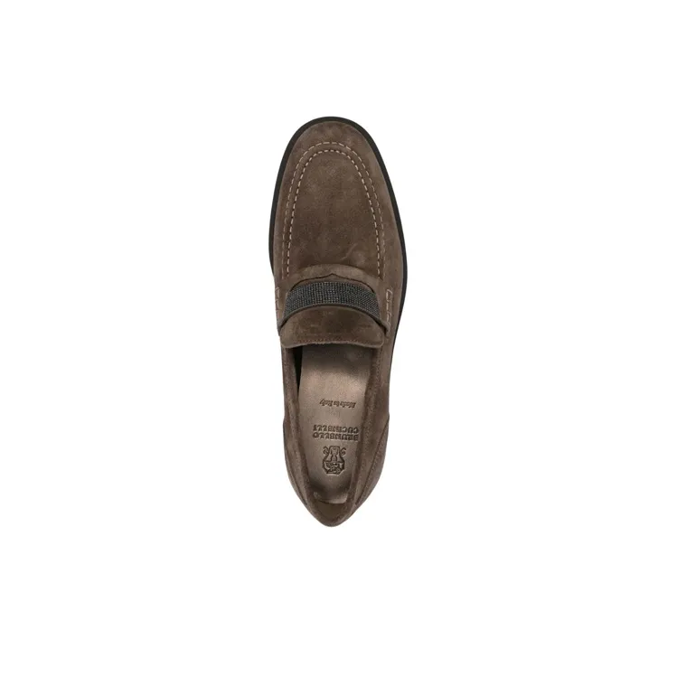 Brunello Cucinelli Embellished Almond Toe Loafers Women's-3