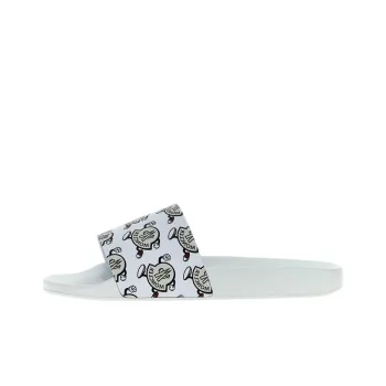 Moncler Basile Slide Logo Print White