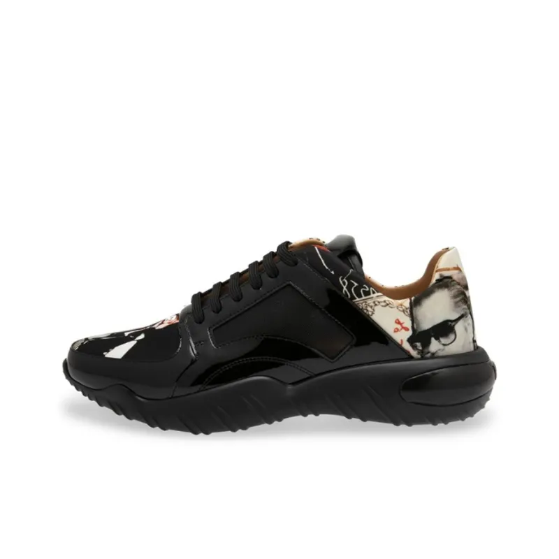 FENDI Cushioning Wear-Resistant Low-Top Casual Shoes Men's Black-0