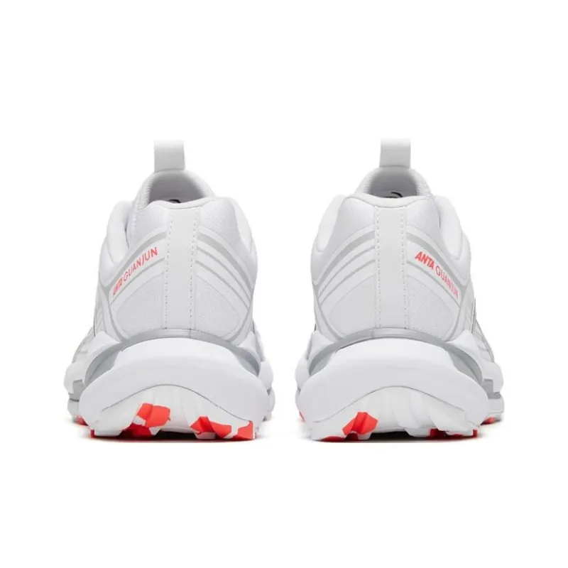 Anta Cushioning Anti Slip And Wear Resistant Low Top Running Shoes Men's White Gray-3