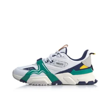 LiNing 001 Journey Durable Breathable Low Top Sports Casual Shoes White Green Blue