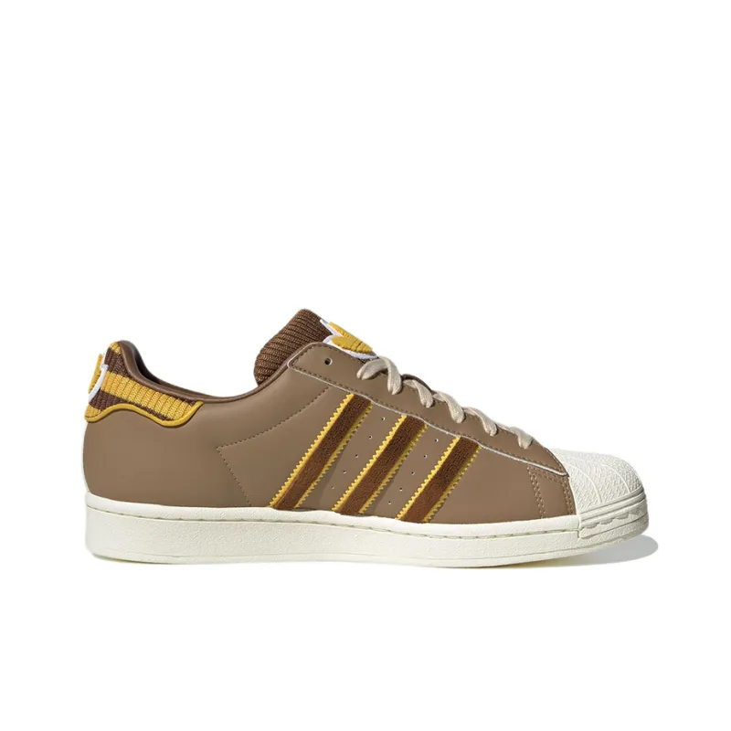 Adidas Originals Superstar Shoes 'Brown White Yellow'-1