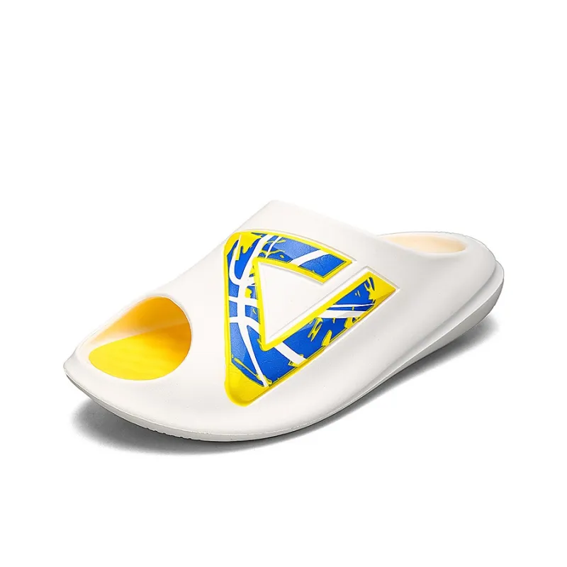 PEAK Very Small Fat Drag Slide Slippers Men White-2