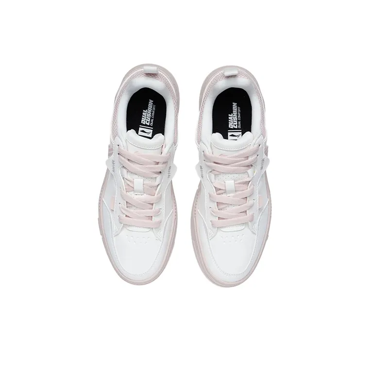 LiNing ACE Slip Resistant Cushioning Wear Resistant Low Top Skateboard Shoes Women's Pink-2