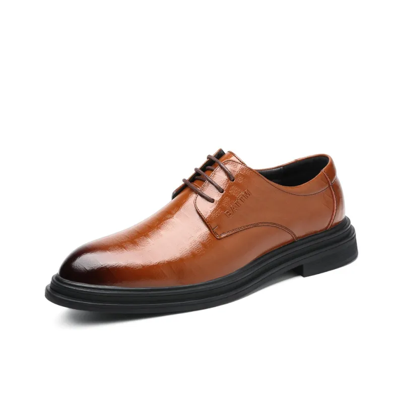 Batotem Dress Shoes Men Low Top Black/Brown-4