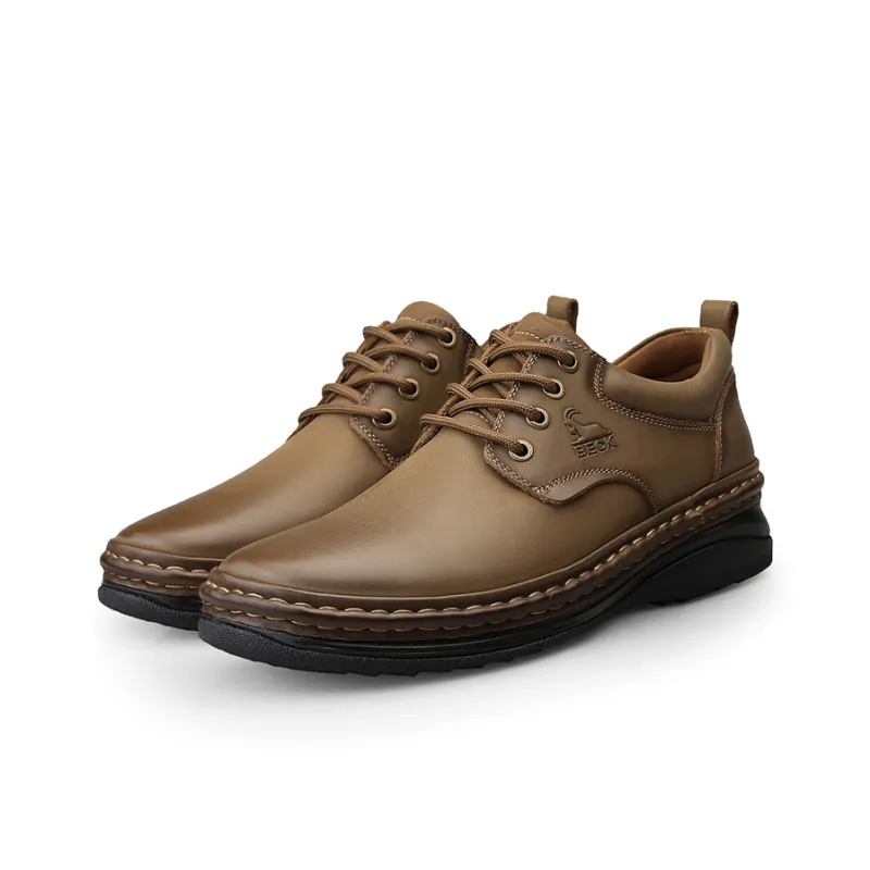 BECK Dress Shoes Men High Top Khaki-4