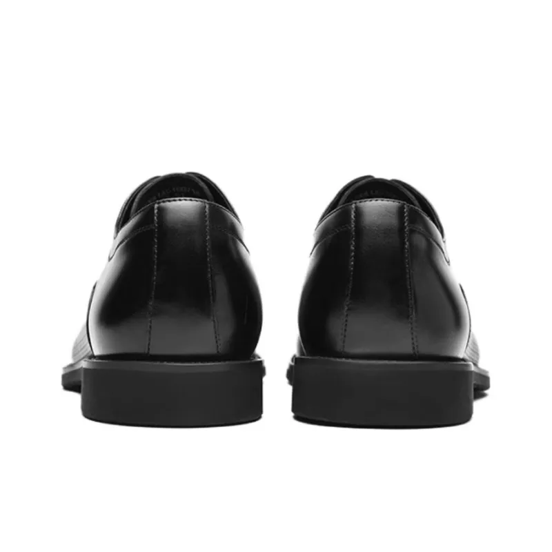 HLA Dress Shoes Men Low Top Black-3