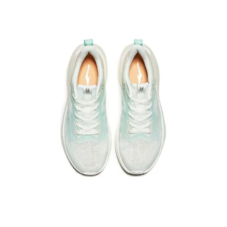 Erke Anti Slip Wear Resistant Low Top Running Shoes Women's White Orange-3