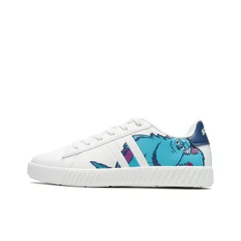 XTEP Anti Slip And Wear Resistant Lightweight Low Top Skateboard Shoes Men's White Ink Teal