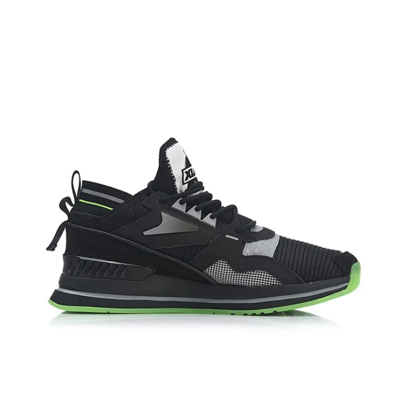 LiNing Mid Top Casual Shoes Men's Black-1