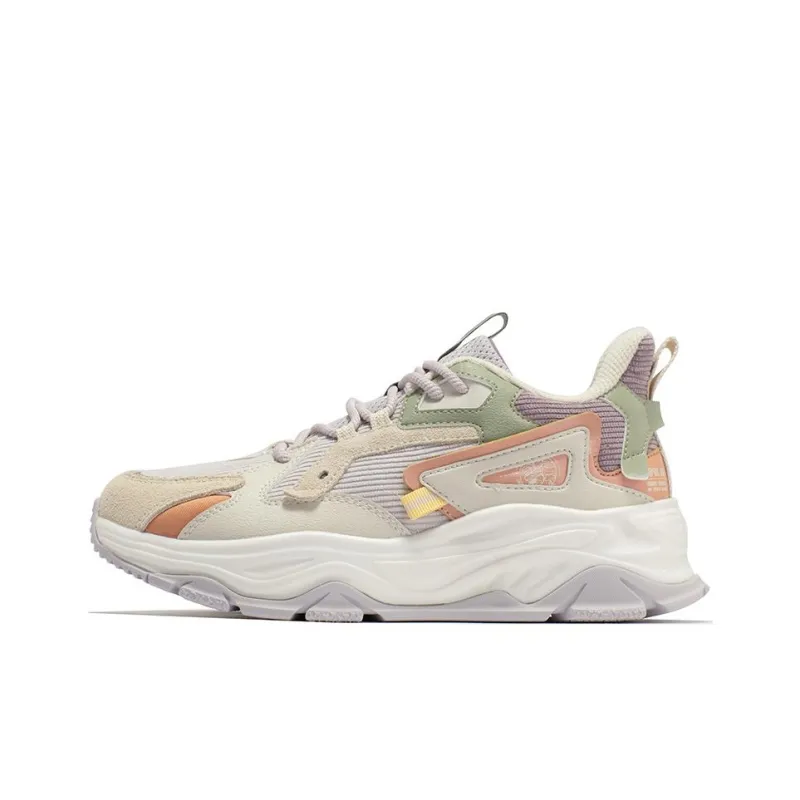361° Rock Essence 2.0 SE Anti Slip Wear Resistant Low Top Sports Casual Shoes Women's Beige Purple Green-0