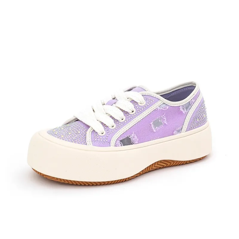 Zdwo Wear-resistant And Lightweight Low-Top Canvas Shoes Women's-4
