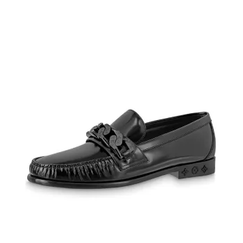 LOUIS VUITTON Loafers 'Black With Gathered Pleats'