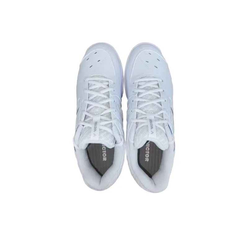 VICTOR 9200 Packs Slip Resistant Breathable Moisture Wicking Low Top Badminton Shoes Unisex White-4