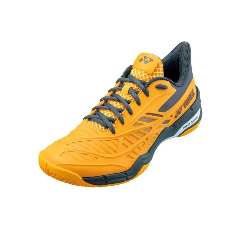YONEX Cushioning Wear Resistant Low Top Badminton Shoes Unisex Yellow White-2
