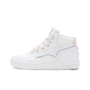 Erke Slip Resistant Cushioning Wear Resistant Warm High Top Skateboard Shoes Women's White Blue