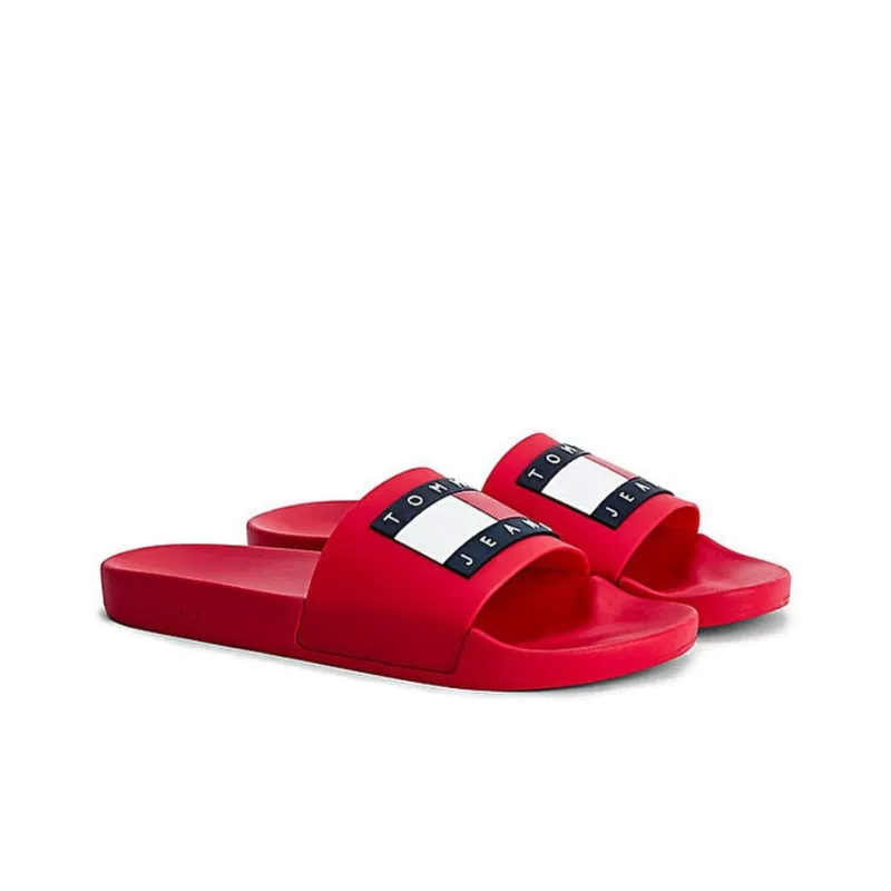 Tommy Hilfiger EVA Abrasion Resistant Slide Slippers Men's Red-1
