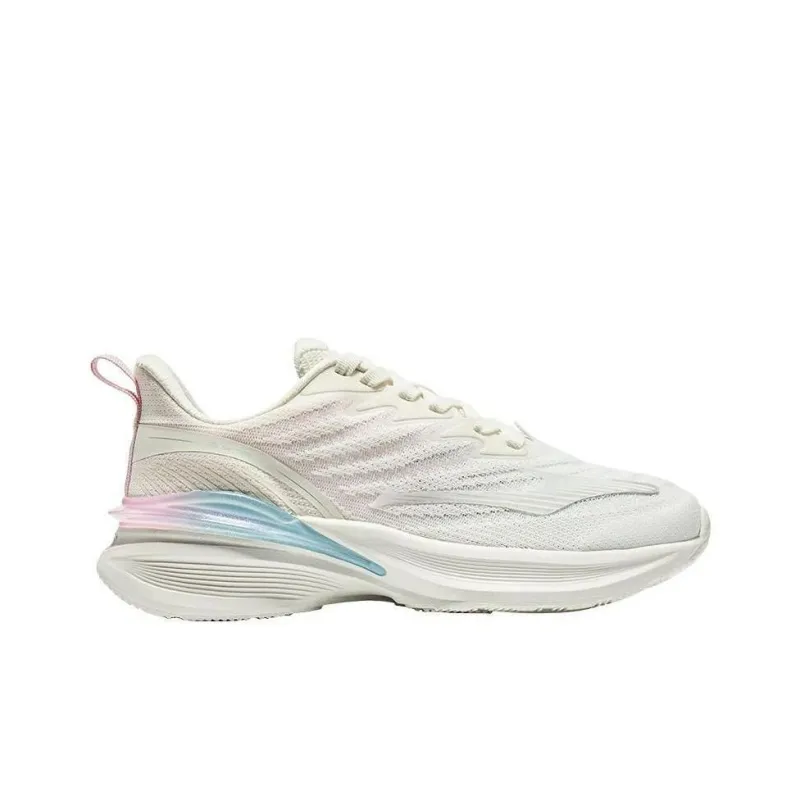 Erke Anti Slip Wear Resistant Low Top Running Shoes Women's Pink White-1