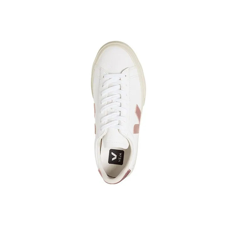 VEJA Campo Chromefree Lace Up Sneakers 'White Pink'-2