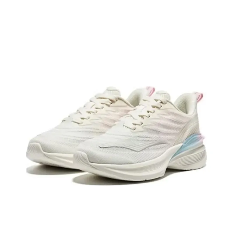 Erke Anti Slip Wear Resistant Low Top Running Shoes Women's Pink White-2