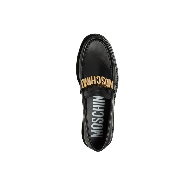 MOSCHINO Logo Plaque Loafers-3