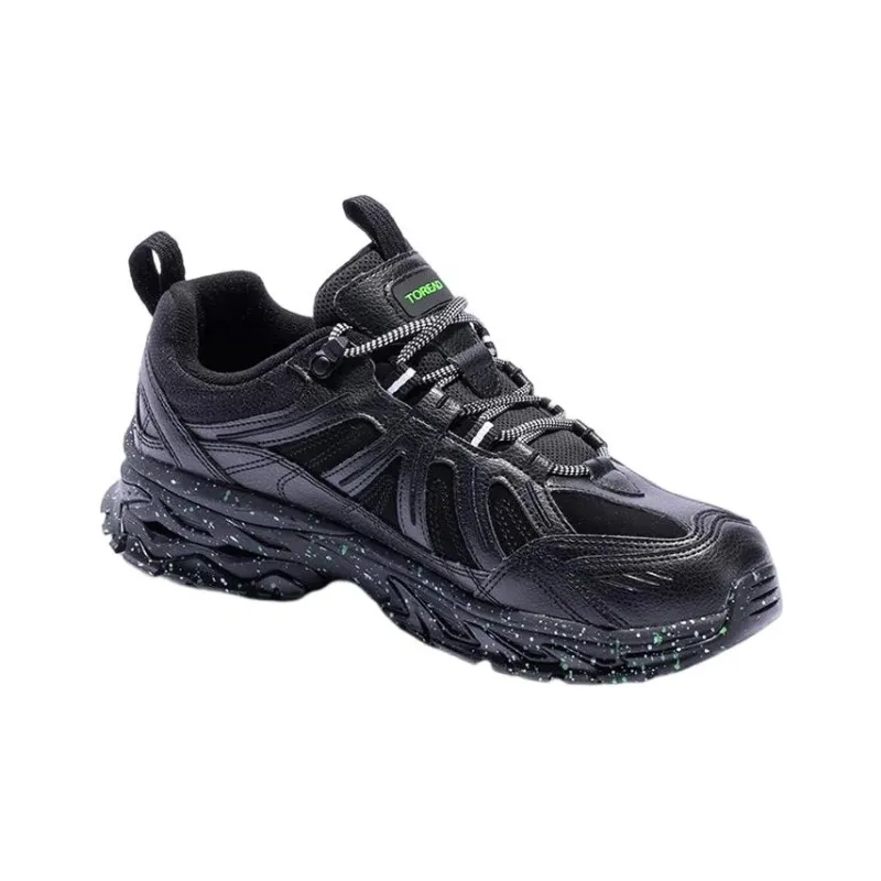 TOREAD Slip Resistant Abrasion Resistant Shock Absorbers Low Top Outdoor Shoes Black Green-2