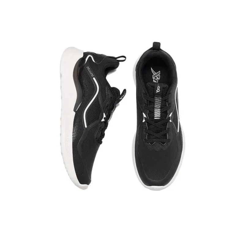 XTEP Shock Absorbers With Slip Resistant And Abrasion Resistant Properties Low Top Running Shoes Women's Black White-4