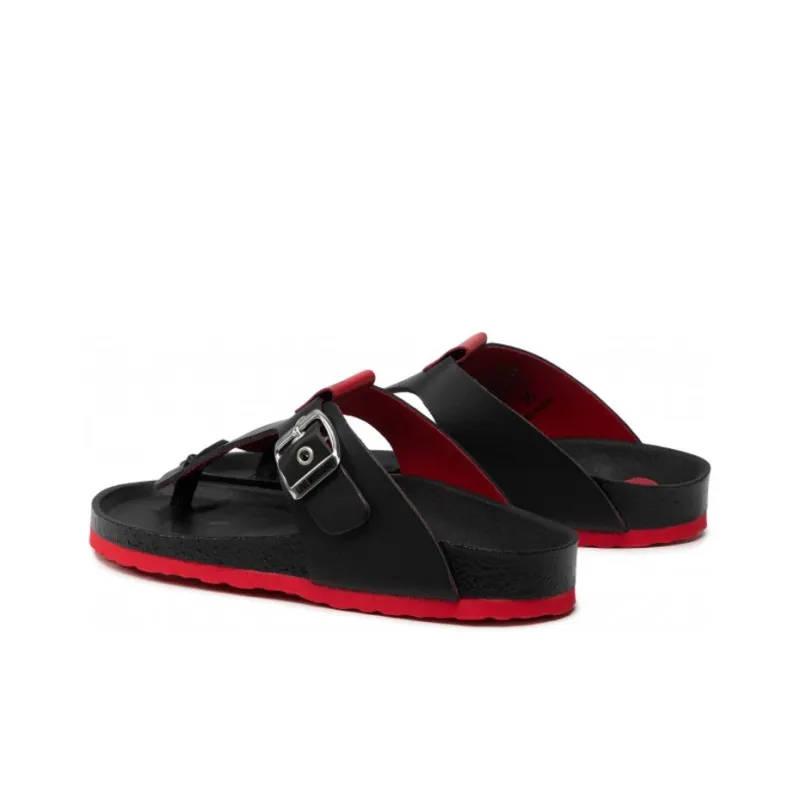 LOVE MOSCHINO Stylish Sandals Women's Black Red-2