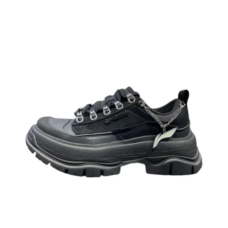 LiNing Anti Slip Wear Resistant Low Top Sports Casual Shoes Women's Black-0
