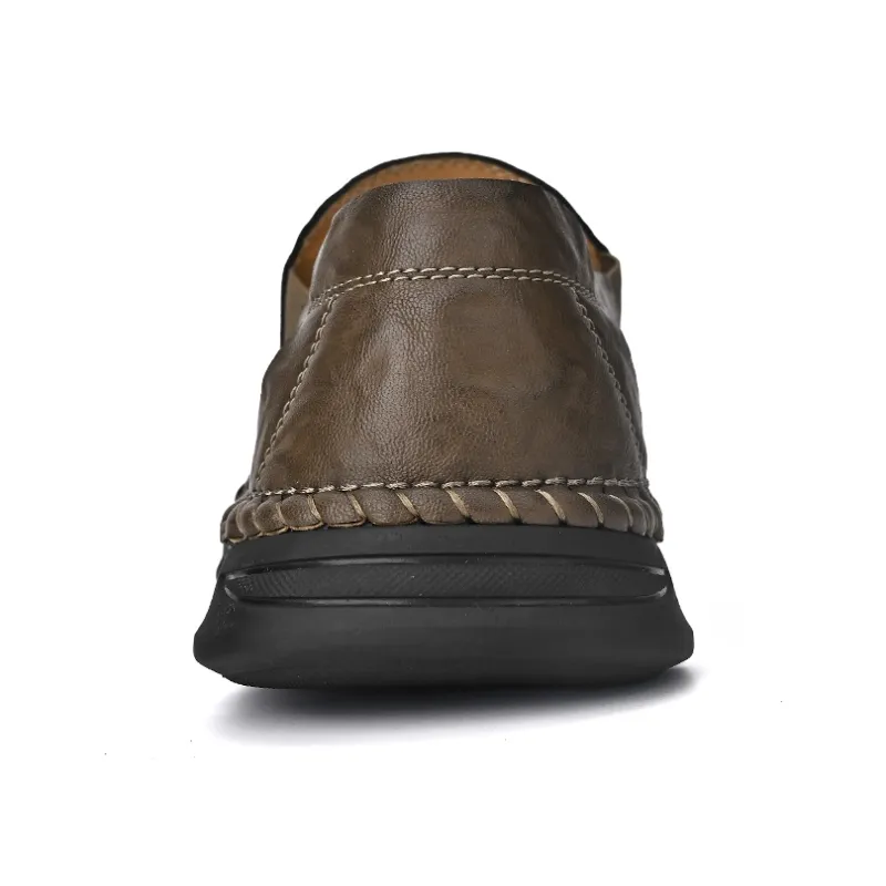 Laoks Men's Casual Shoes Men Low Top Black/Brown-6