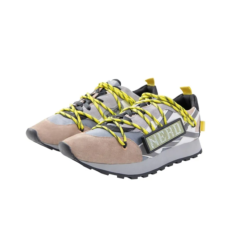 WATER THE PLANT Low-Top Casual Shoes Unisex Gray Yellow-2