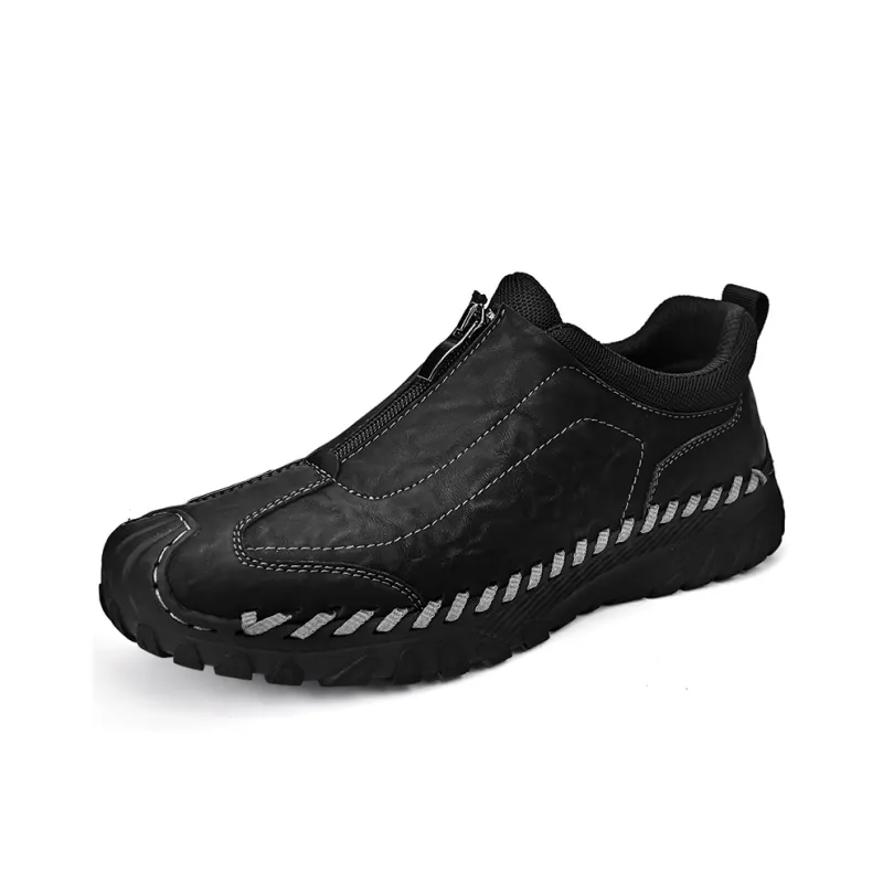 Laoks Men's Casual Shoes Men Low Top Black/Khaki-0