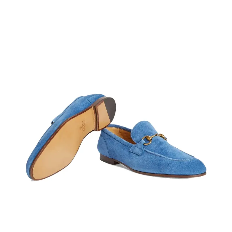 GUCCI Jordaan Loafers Men's Blue-5