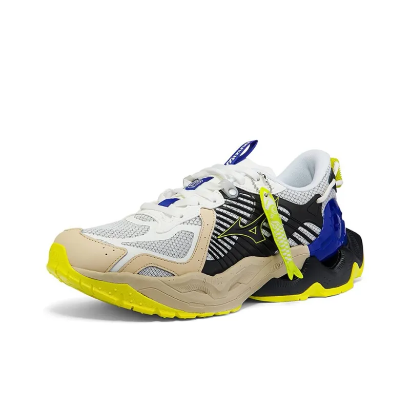 Mizuno KOI 2K Wear-resistant Non-slip And Breathable Low-Top Casual Shoes Unisex White Yellow Black-1