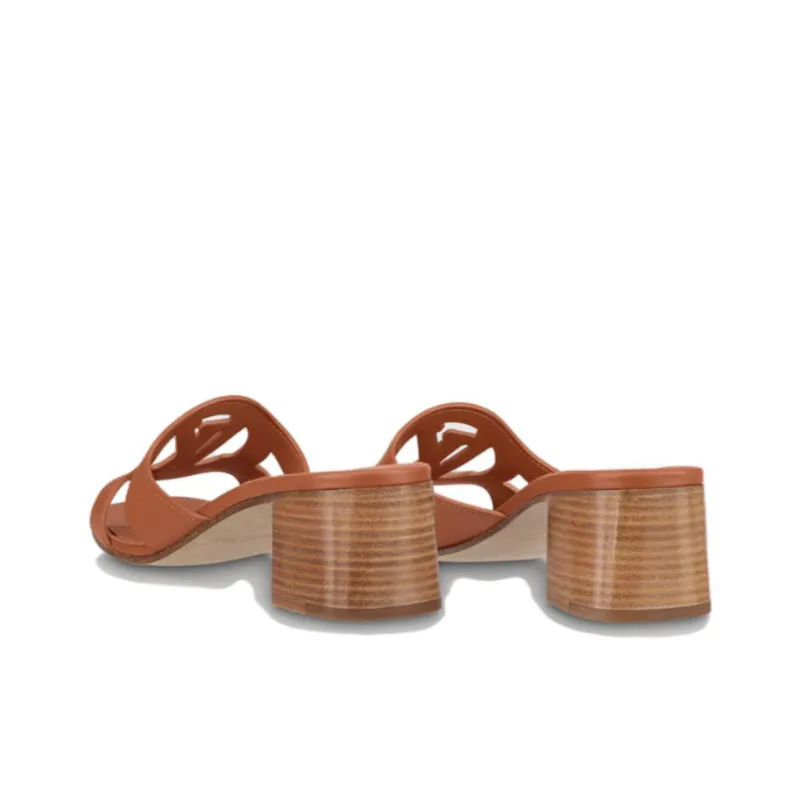 LOUIS VUITTON Isola Slip Resistant Slide Slippers Women's Umber-4
