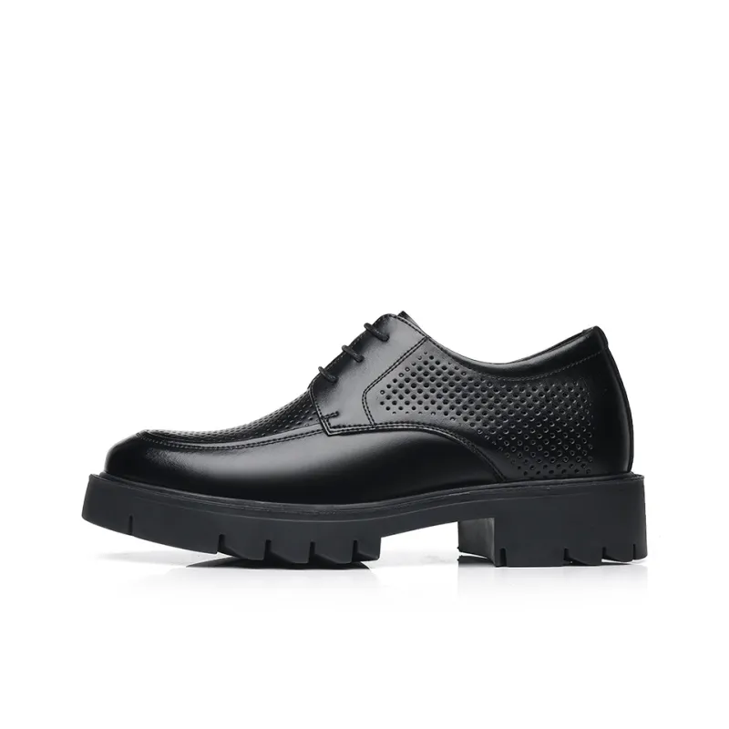 Shanpijiang Dress Shoes Men Low Top Black-5
