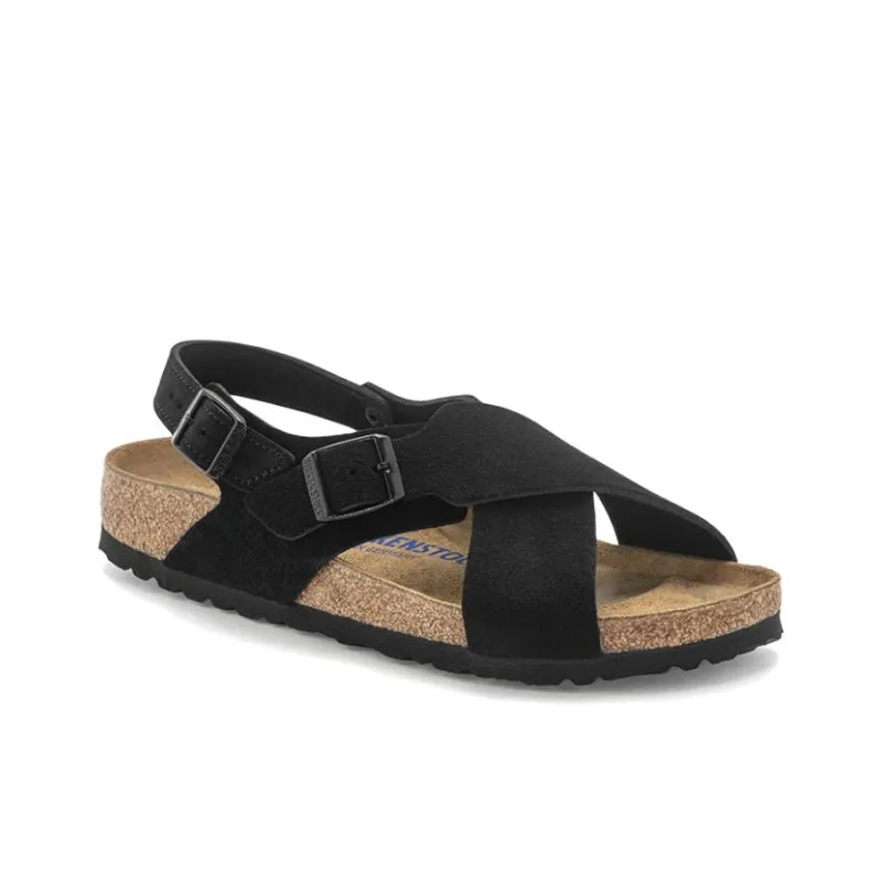 Birkenstock Tulum Suede Leather Narrow Fit Sandals 'Black' Women's-1