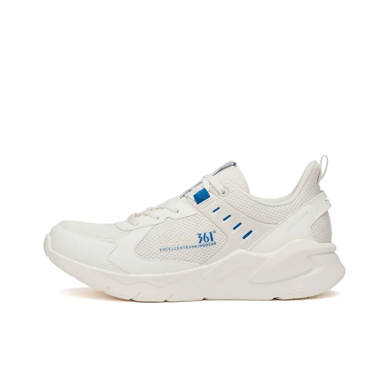 361° Shock Absorbing, Non Slip, Wear Resistant, Breathable And Lightweight Low Top Running Shoes Men's Feather White-0