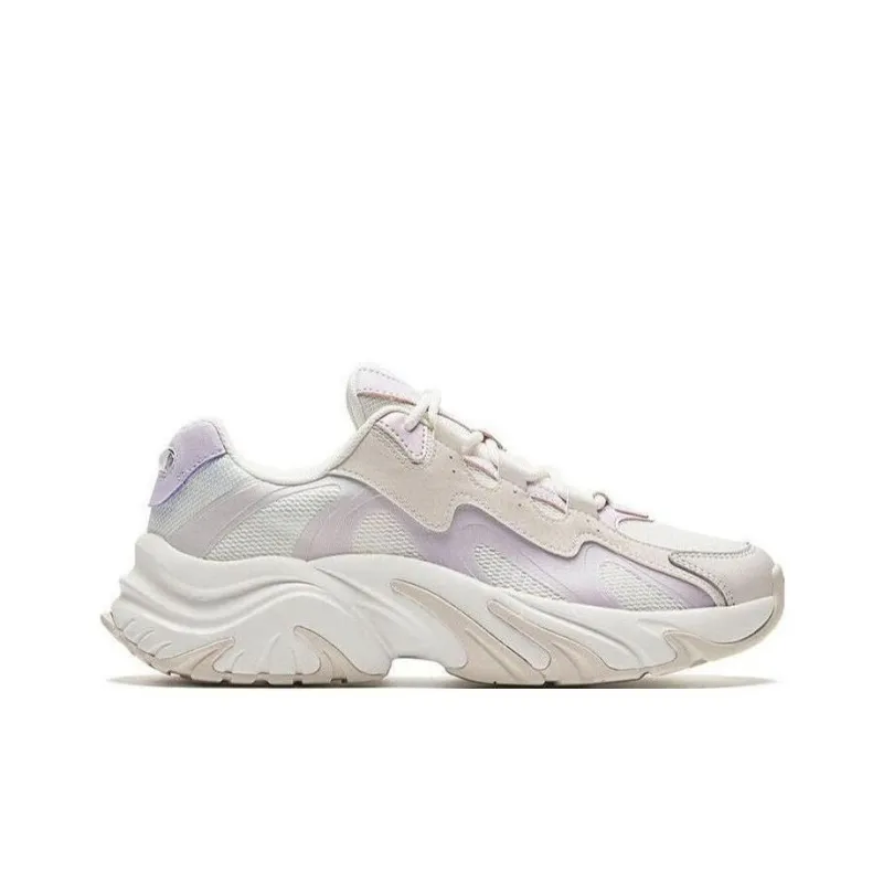 Anta Rabbit Shoes Anti-Slip Wear-Resistant Low-Top Chunky Sneakers Women's White-1