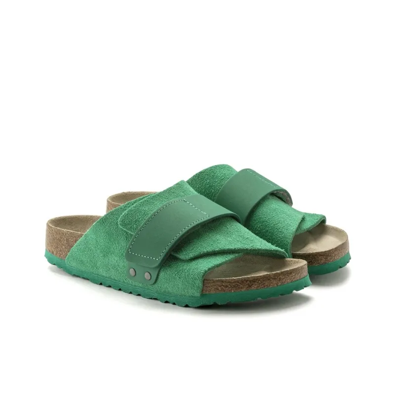 Birkenstock Kyoto Nubuck Suede Leather Sandals 'Bold Green'-1